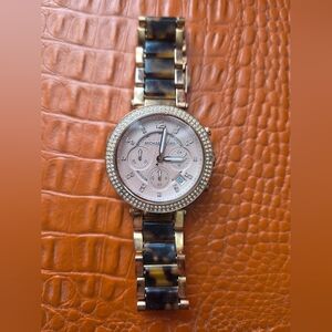 Michael Kors Gold, rose gold and Tortoise Shell Watch